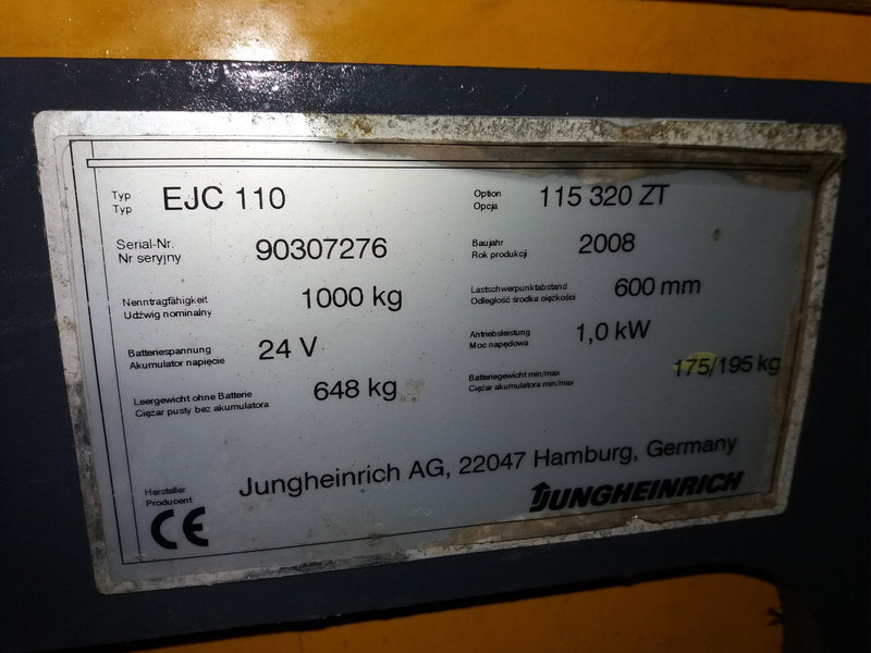 Фото 6. Штабелер электрический поводковый JUNGHEINRICH EJC 110 1, 0т 3.2м