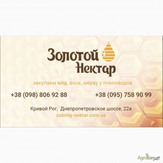 Оптом закупаем мед урожая 2017 г по Украине (без антибиотиков)