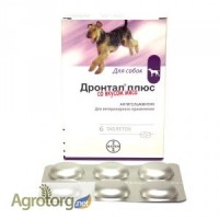 Дронтал Плюс (Drontal plus) таблетки со вкусом мяса для собак