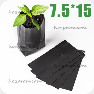 Фото 2. Ідеальні для кореневої системи рослин чорні пакети для саджанців 7, 5*15 см