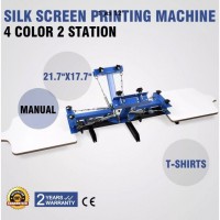 Шелкотрафаретный карусельный станок 4х2 станок для печати на футболках