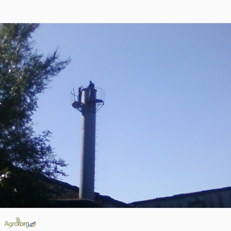 Фото 14. Дымовые и вентиляционные трубы на растяжках высотой до 75 метров, диаметром до 2000 мм