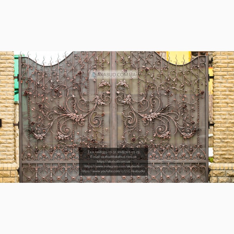 Фото 16. Кованые распашные ворота. Ворота распашные с ковкой