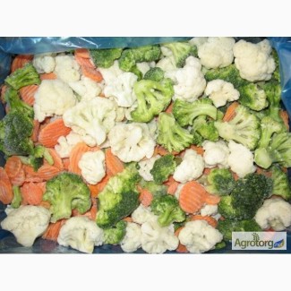 Овощная смесь Царский салат - состав: морковка кольцо, капуста брокколи, капуста цветная