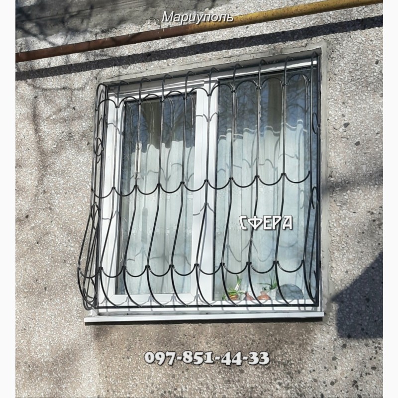 Фото 8. Металлические оконные решетки, изготовление и установка решеток на окна, ковка