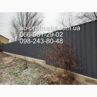Профнастил серый графит РАЛ 7024, Металлопрофиль серого цвета матовый RAL 7024, Киев Завод