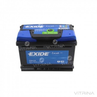 Аккумулятор EXIDE EXCELL 62Ah-12v EB621(242х175х190) | L, EN540 (Европа)