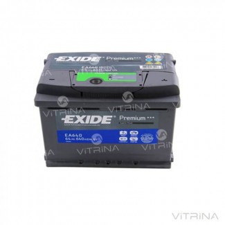 Аккумулятор EXIDE PREMIUM 64Ah-12v EA640 (242х175х190) | R, EN640 (Европа)