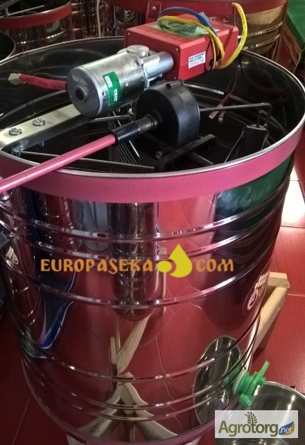Медогонка Euro4Е НТЦ с поворотом кассет 4-х рамочная нержавеющая с червячным эл.приводом в