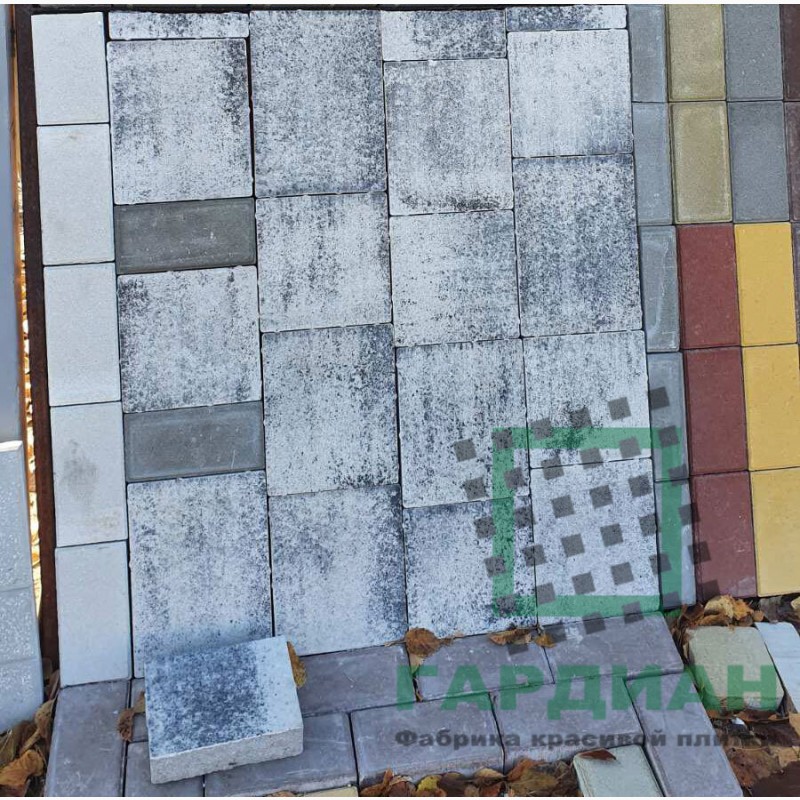 Фото 5. Широкоформатная тротуарная плитка Модерн в цветах колормикс с укладкой в Запорожье
