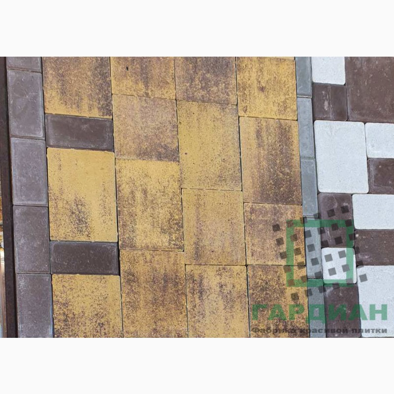 Фото 6. Широкоформатная тротуарная плитка Модерн в цветах колормикс с укладкой в Запорожье