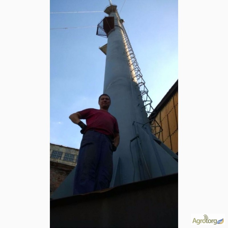 Фото 4. Монтаж дымовой трубы высотой 46 метров, диаметром 1220 мм