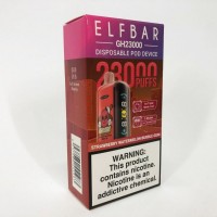 Електрона сигарета ELFBAR 23000 тяг 5% (Полунично-Кавунова жувальна гумка)