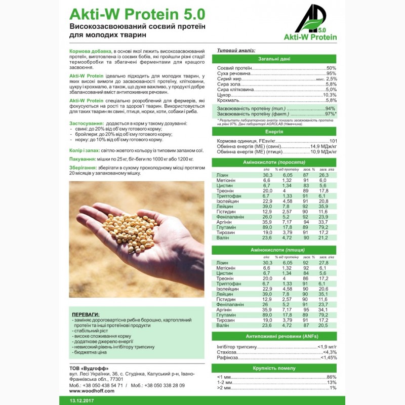 Фото 3. Cоєвий протеїн Аkti-W Protein 5.3 і 5.0