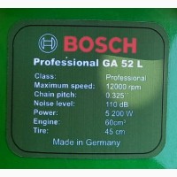Бензопила BOSCH Professional GA 52L Мощная (5, 2 кВт) Пила БОШ. Заходи