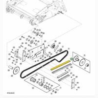 Планка направляюча ланцюга похилої камери комбайна John Deere H234587