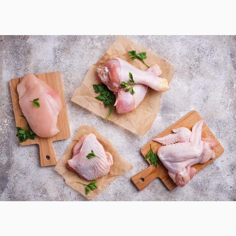 Фото 2. М’ясо курки охолоджене, тушки бройлера, філе, окорок, крило оптом
