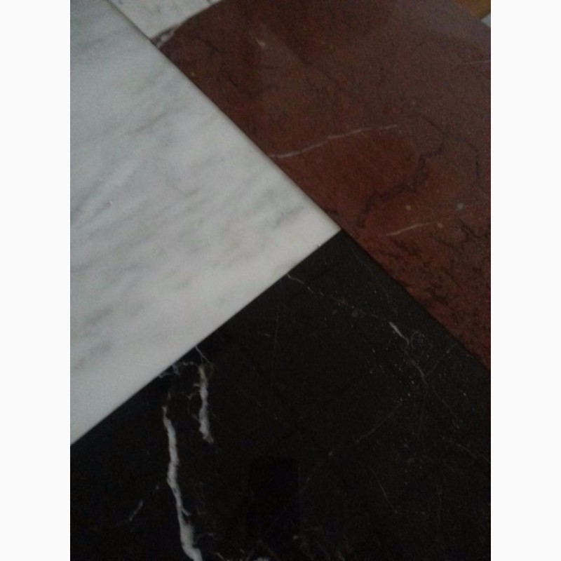 Фото 7. Мраморная плитка из Италии, прекрасное качество. ( черная, белая, коричневая, красная