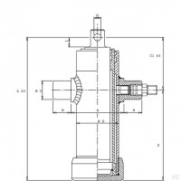 Гидроцилиндр телескопический с отверстием TC4026F