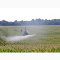 Внесение инсектицида Кораген на кукурузу вертолетами Ми-2