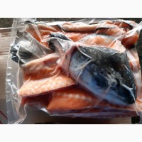 Суповой набор рыбный (голова лосося+хребет лосося), замороженный