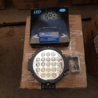 Фара LED круглая черная 51W, 21 лампа, 10/30V 6000K